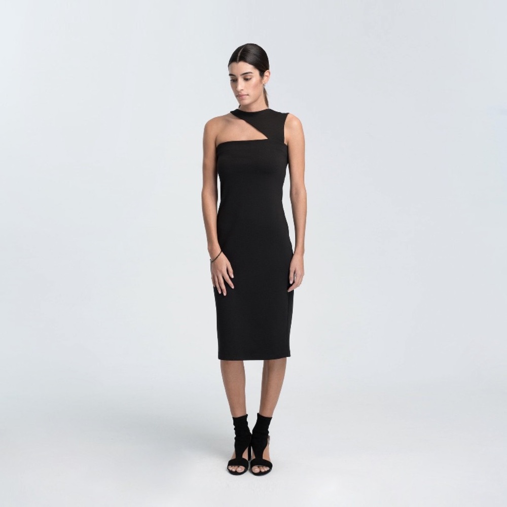Beige Knee Length Dress Cocktail Occasion